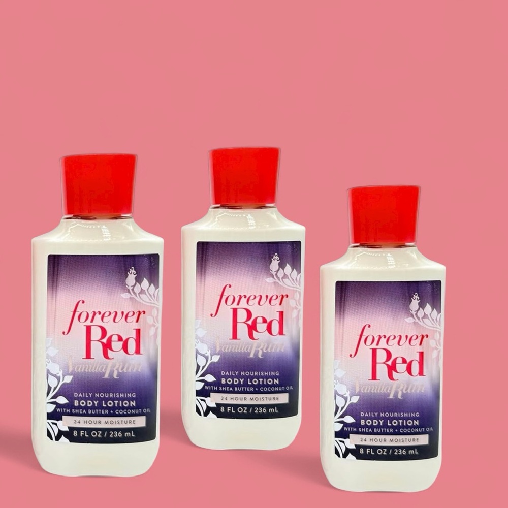 Bath & Body Works Forever Red Body Lotion - Red and White